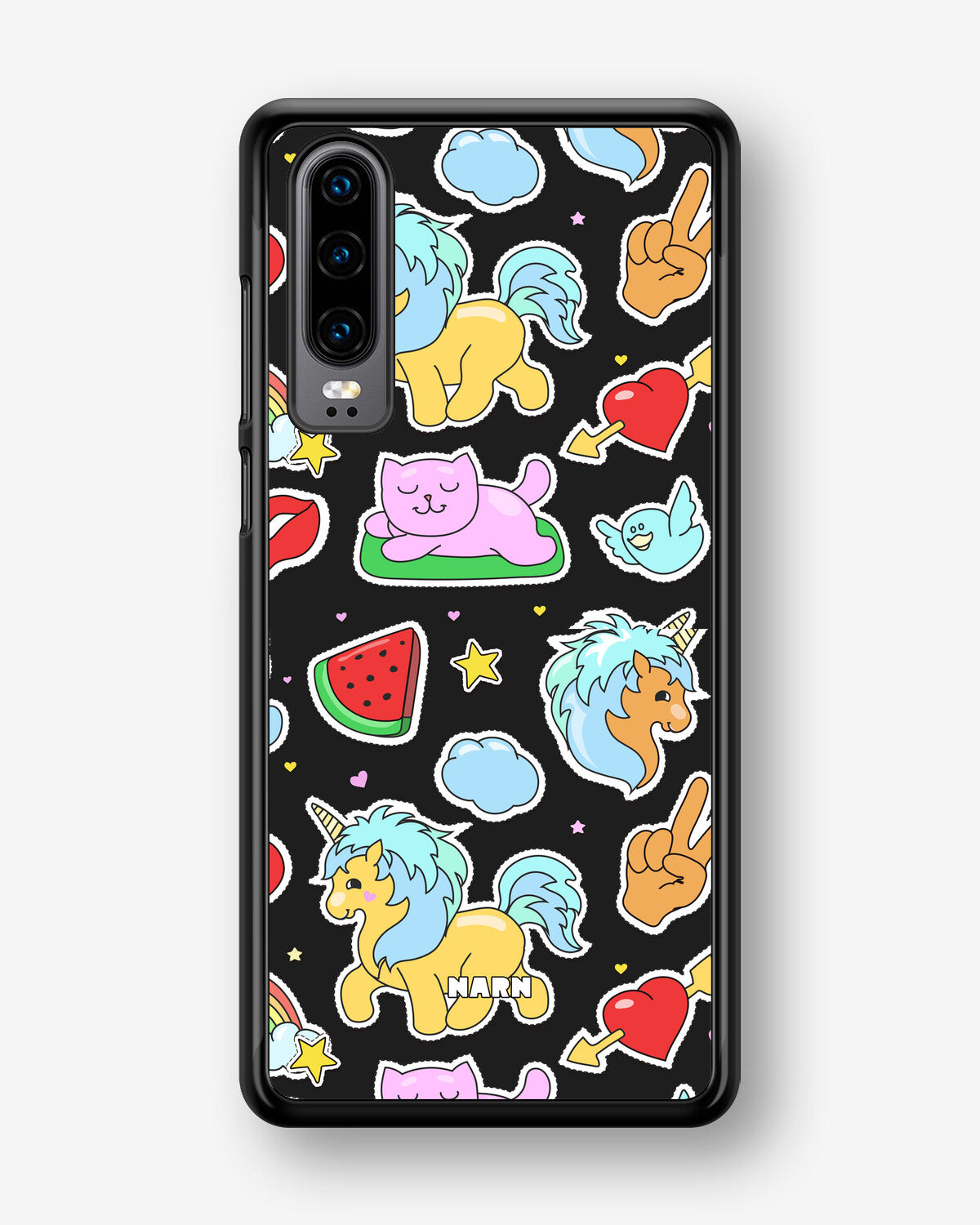 Huawei P30 Hard Case – Cute Stickers - View 1