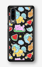 Huawei P30 Hard Case – Cute Stickers - View 1