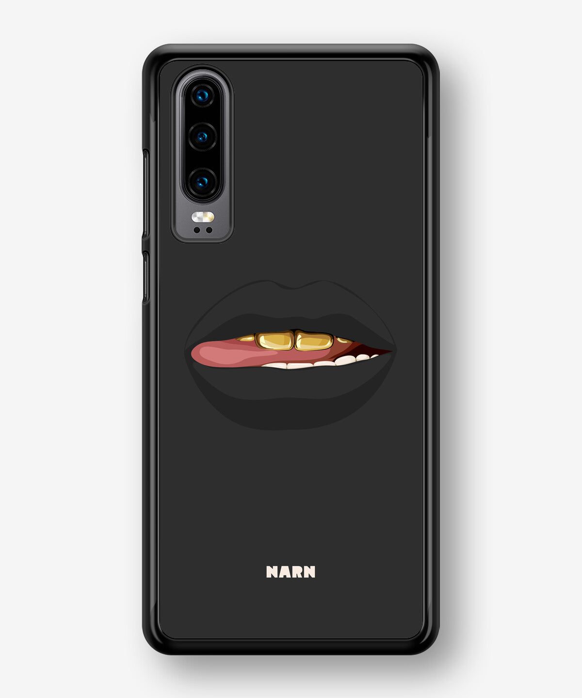 Huawei P30 Hard Case – Golden Lips - View 1
