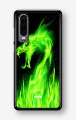 Huawei P30 Hard Case – Green Flames Dragon - View 1