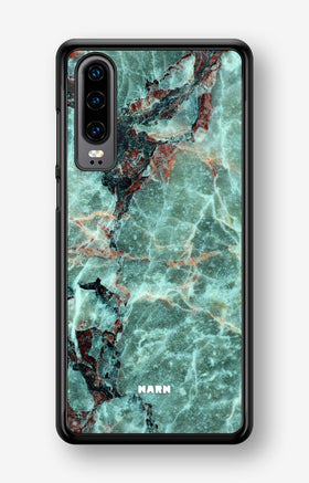 Huawei P30 Hard Case – Green Marble - View 1