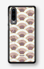 Huawei P30 Hard Case – Pink Marble Waves - View 1