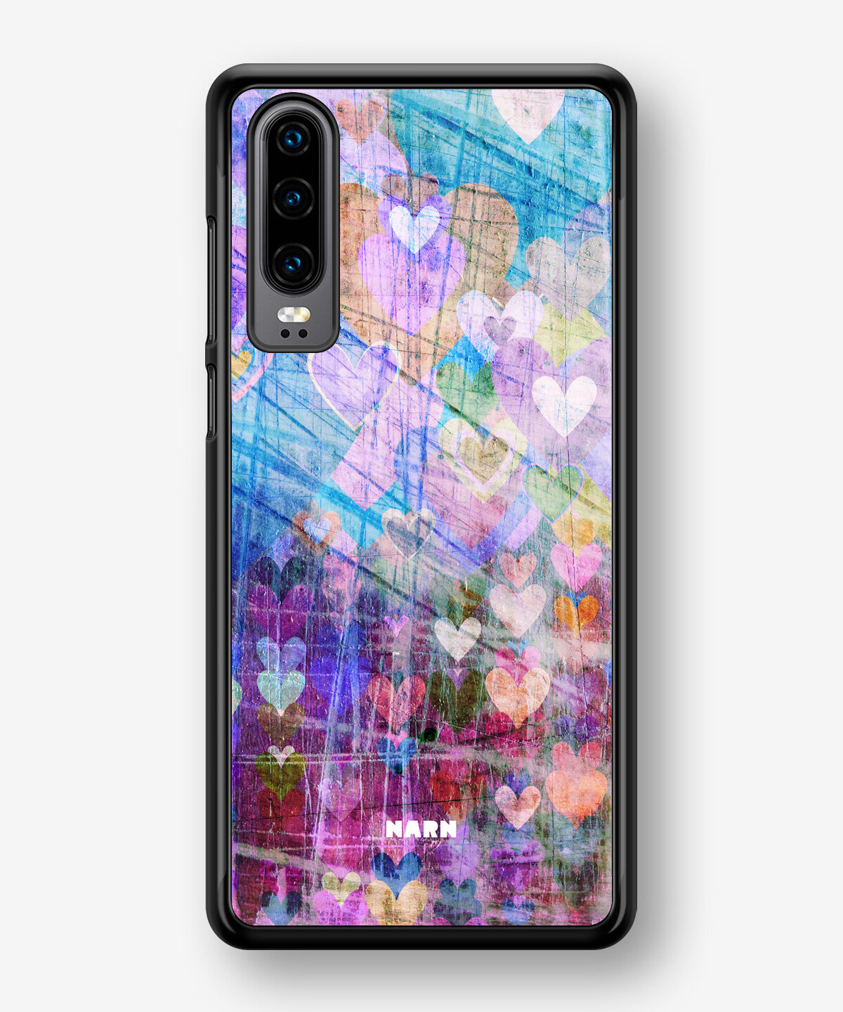 Huawei P30 Hard Case – Purple Hearts - View 1