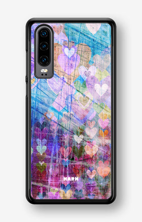 Huawei P30 Hard Case – Purple Hearts - View 1