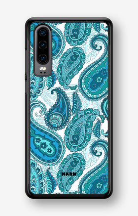 Huawei P30 Hard Case – Turquoise Paisley - View 1