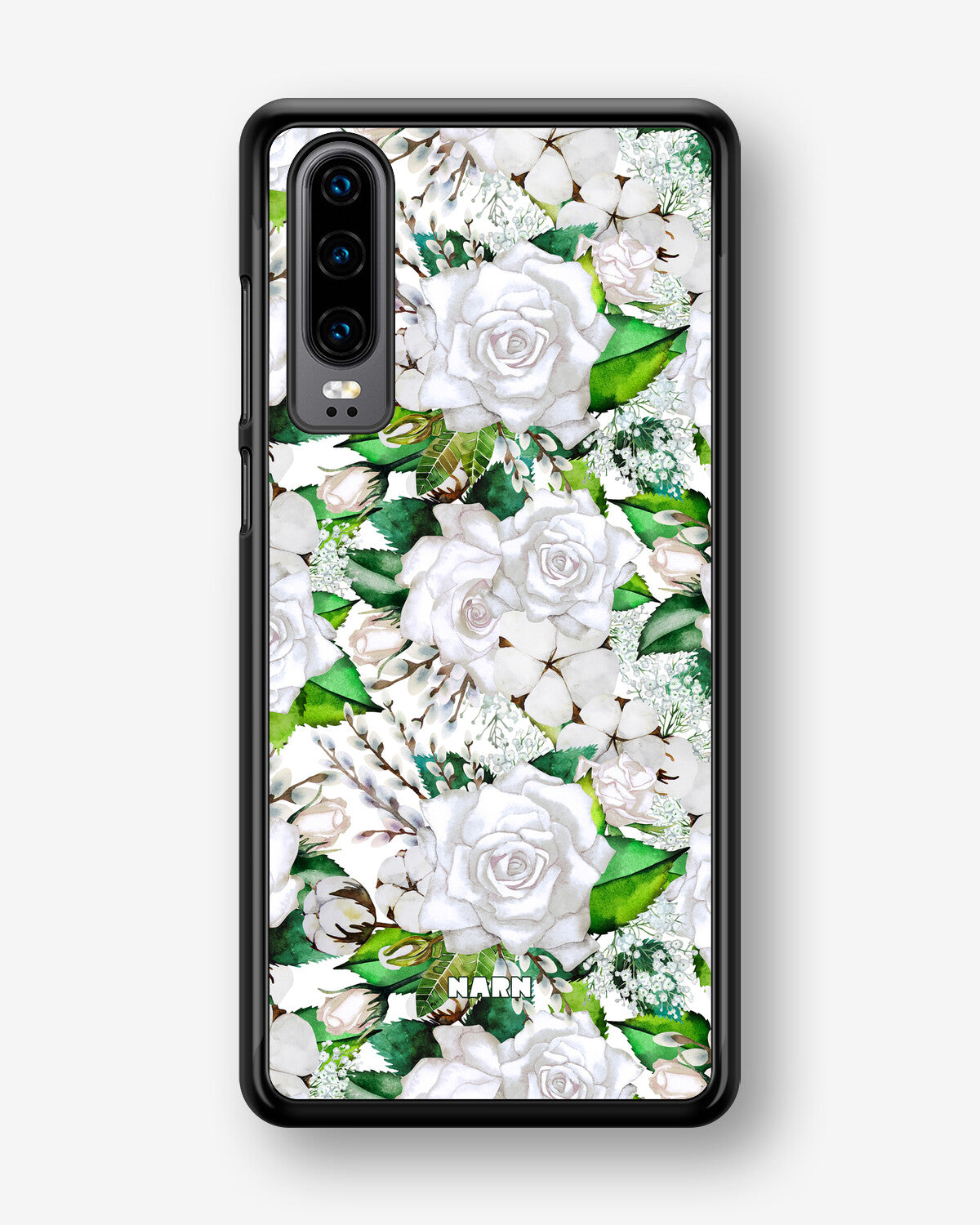 Huawei P30 Hard Case – White Bloom - View 1