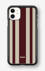 iPhone 11 Hard Case – Bordeaux Stripe - View 1