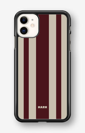 iPhone 11 Hard Case – Bordeaux Stripe - View 1