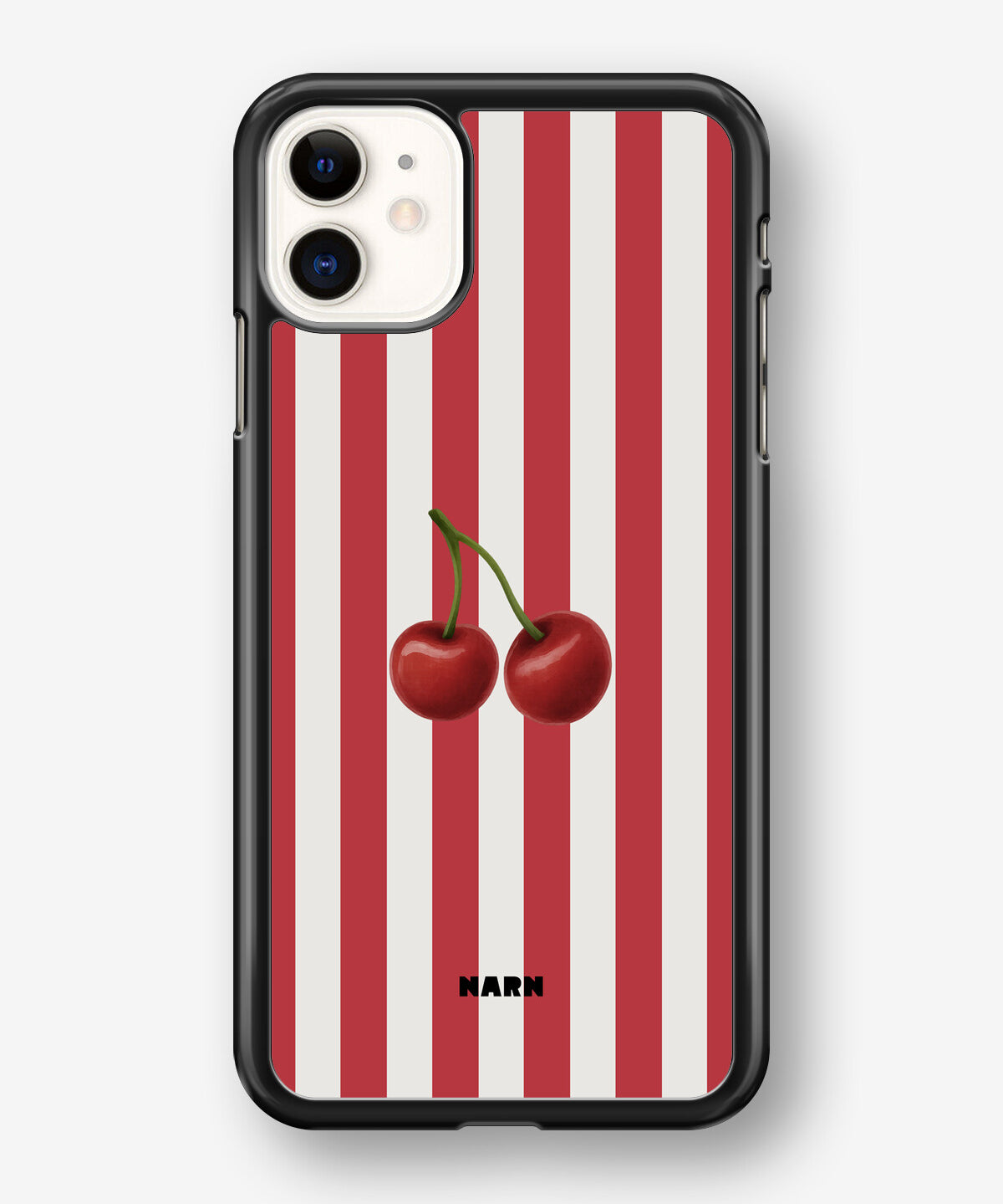 iPhone 11 Hard Case – Cherry Stripes - View 1