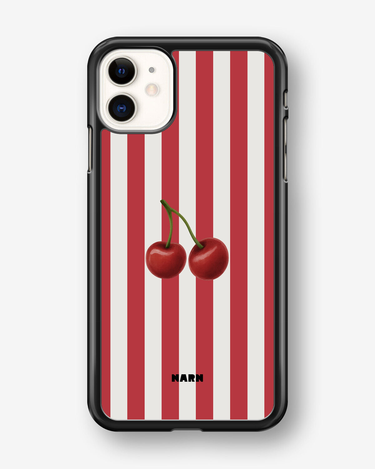 iPhone 11 Hard Case – Cherry Stripes - View 1