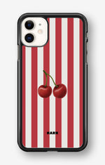iPhone 11 Hard Case – Cherry Stripes - View 1