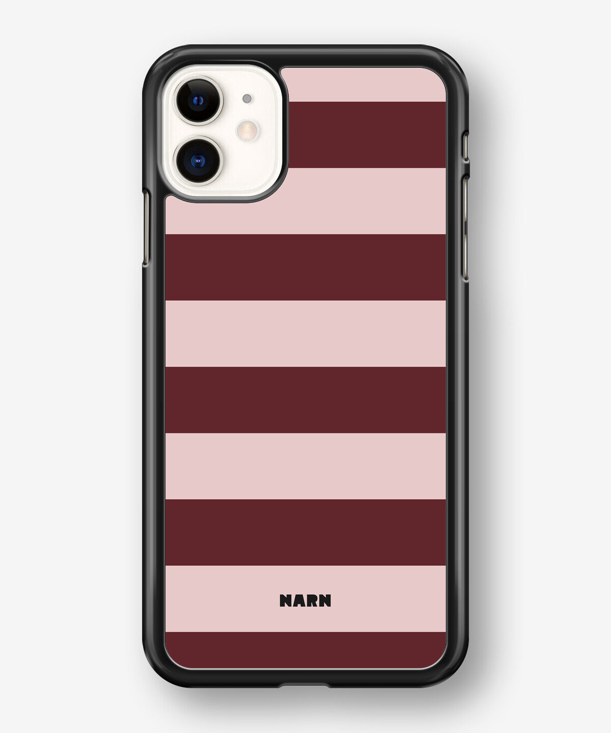 iPhone 11 Hard Case – Cranberry Stripe - View 1