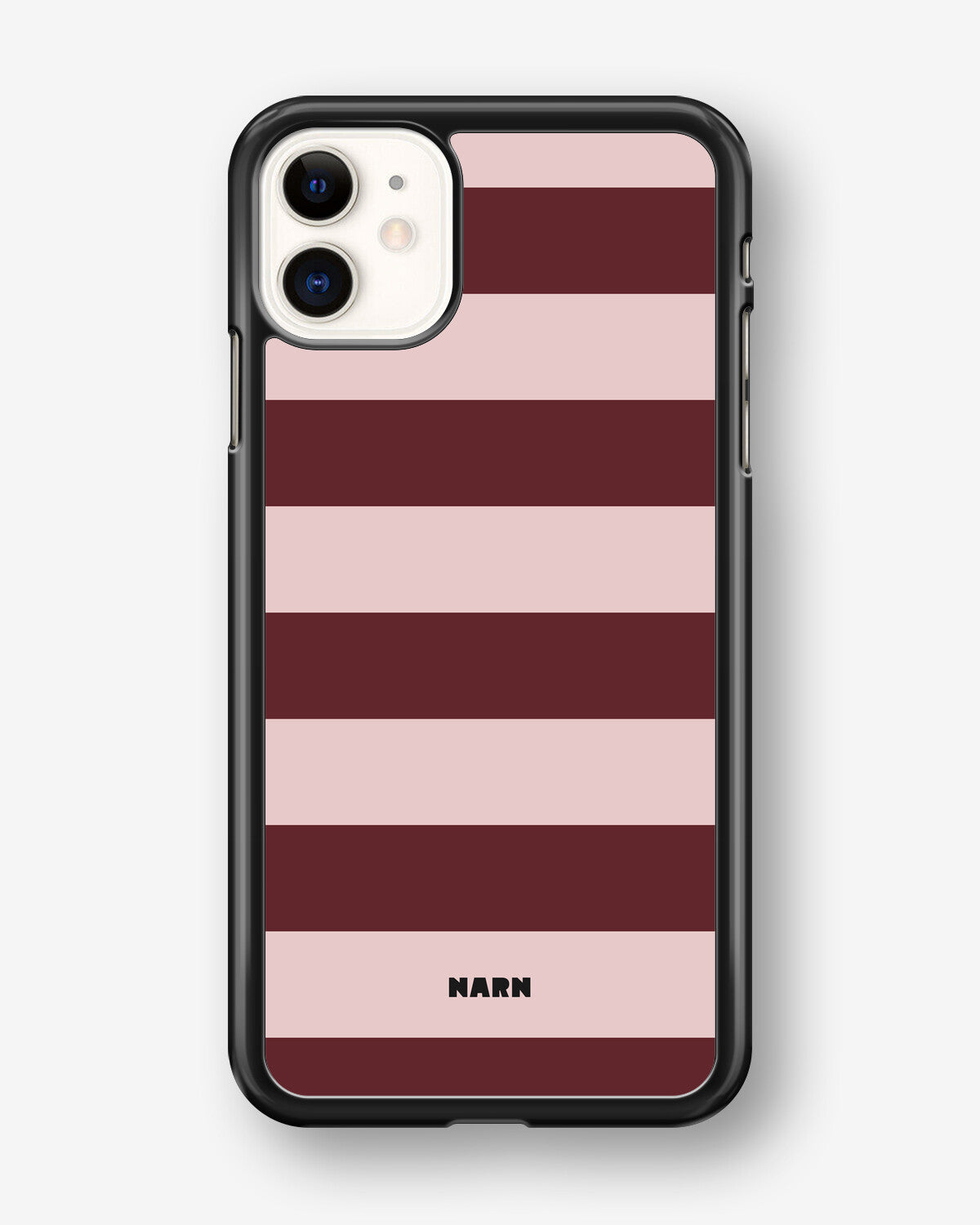 iPhone 11 Hard Case – Cranberry Stripe - View 1
