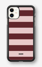 iPhone 11 Hard Case – Cranberry Stripe - View 1