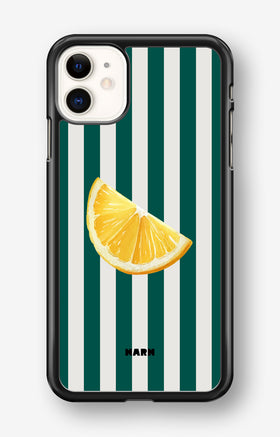 iPhone 11 Hard Case – Lemon Stripes - View 1