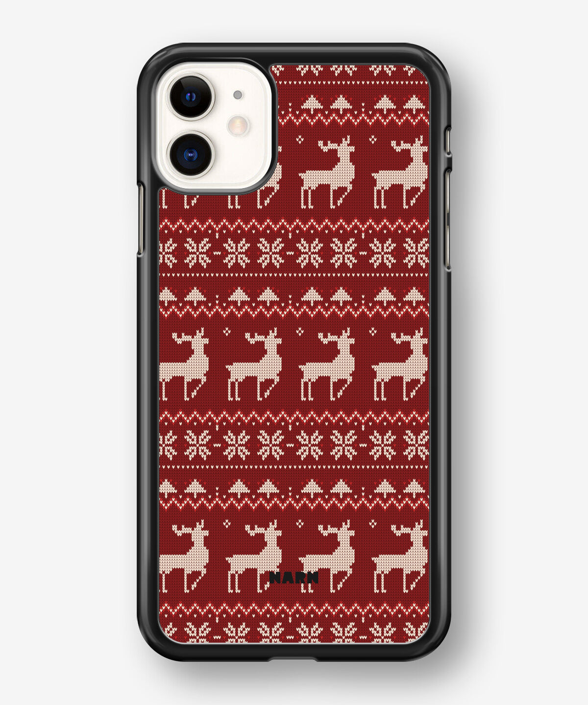 iPhone 11 Hard Case – Reindeer Knit - View 1