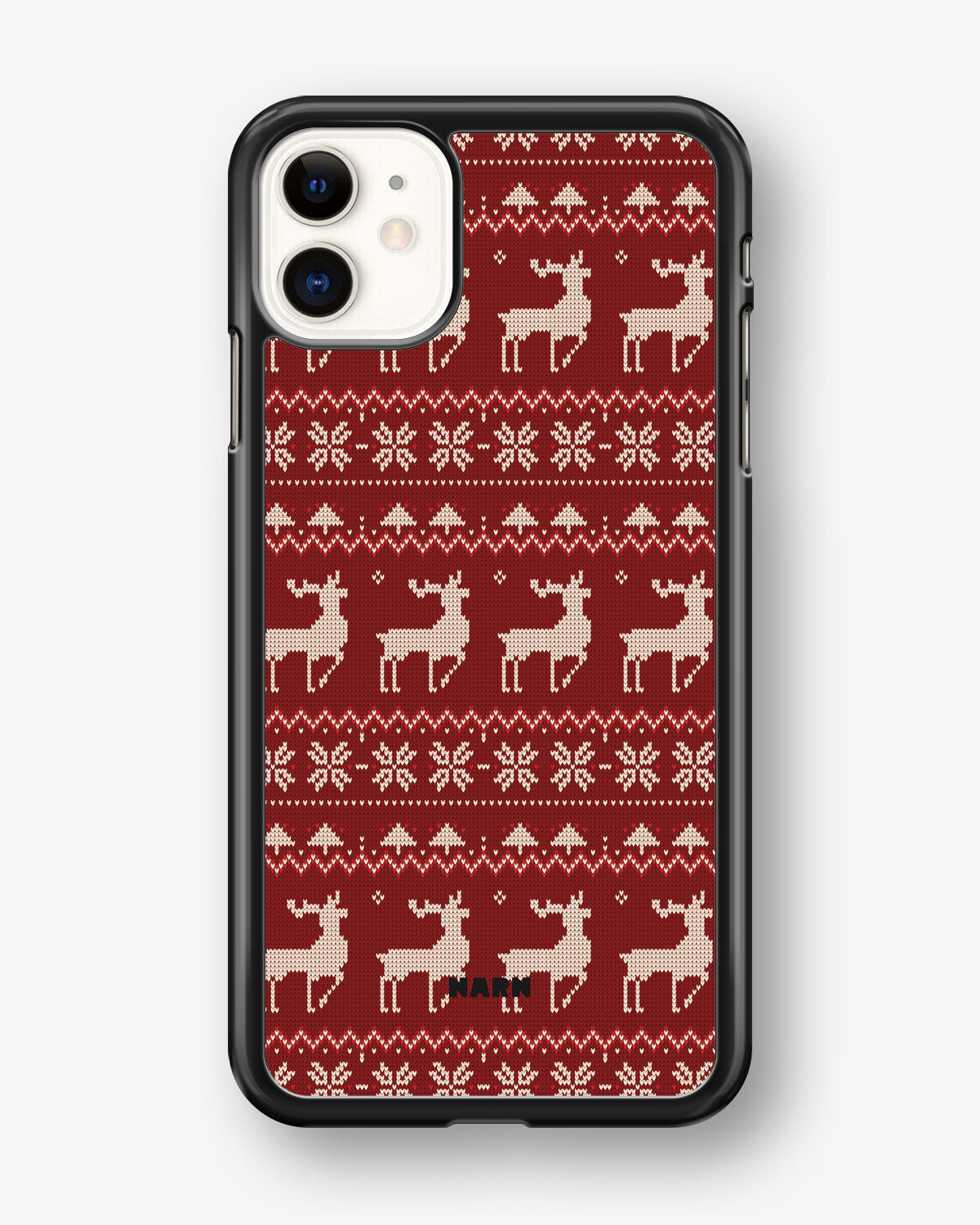 iPhone 11 Hard Case – Reindeer Knit - View 1