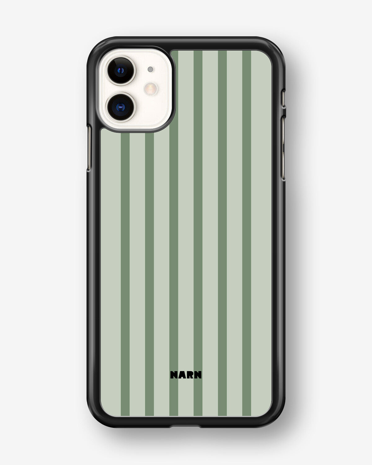 iPhone 11 Hard Case – Sage Stripes - View 1