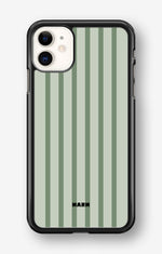 iPhone 11 Hard Case – Sage Stripes - View 1