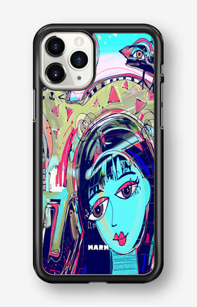 iPhone 11 Pro MAX Hard Case – Abstract Cat - View 1