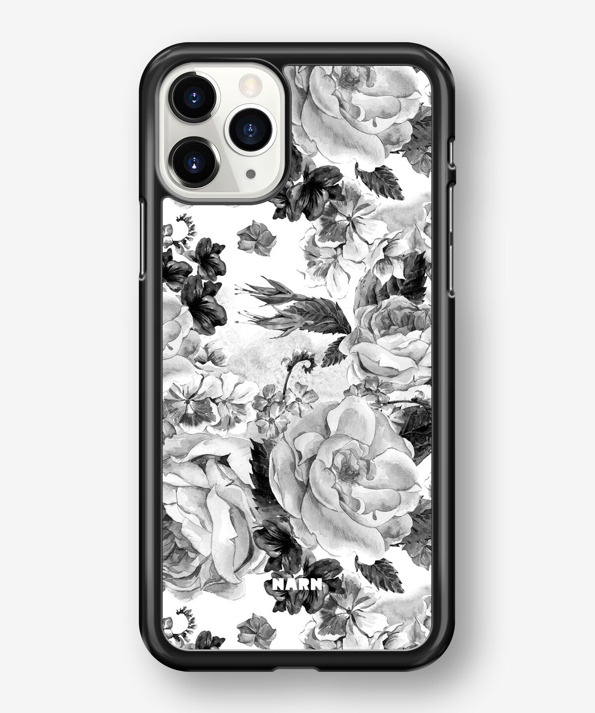 iPhone 11 Pro MAX Hard Case – Black & White Bloom - View 1