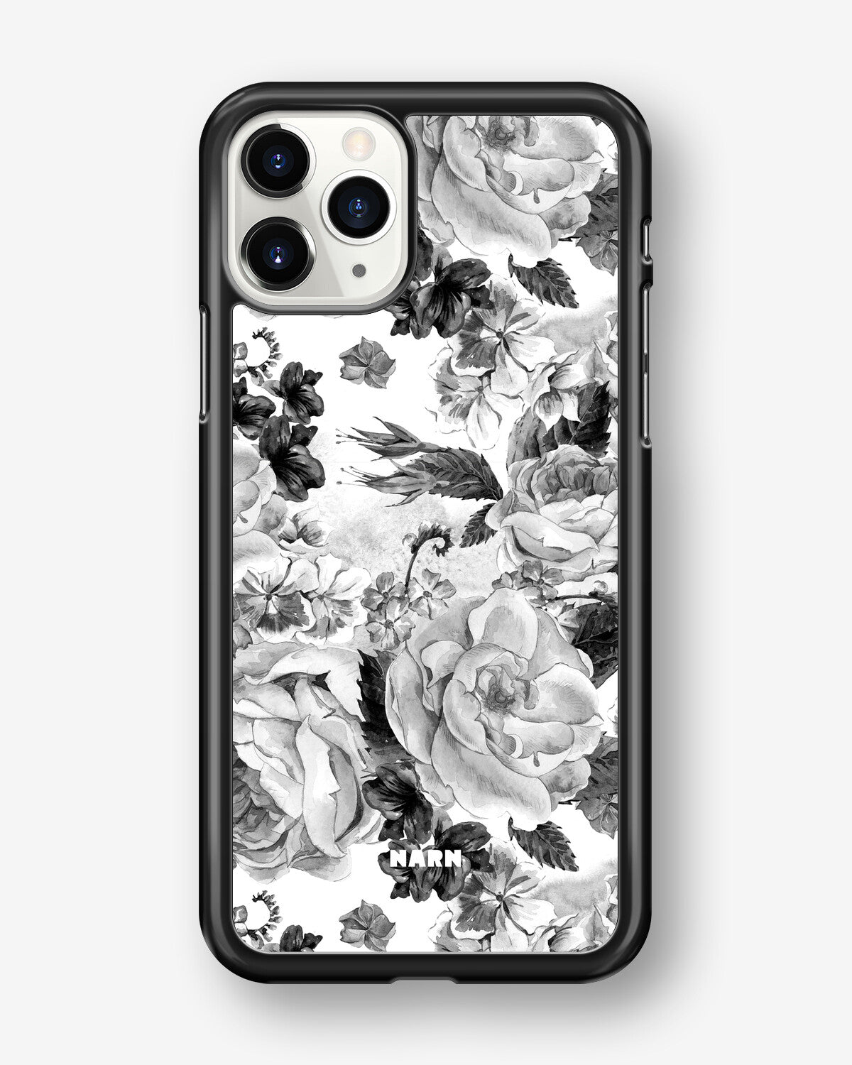 iPhone 11 Pro MAX Hard Case – Black & White Bloom - View 1