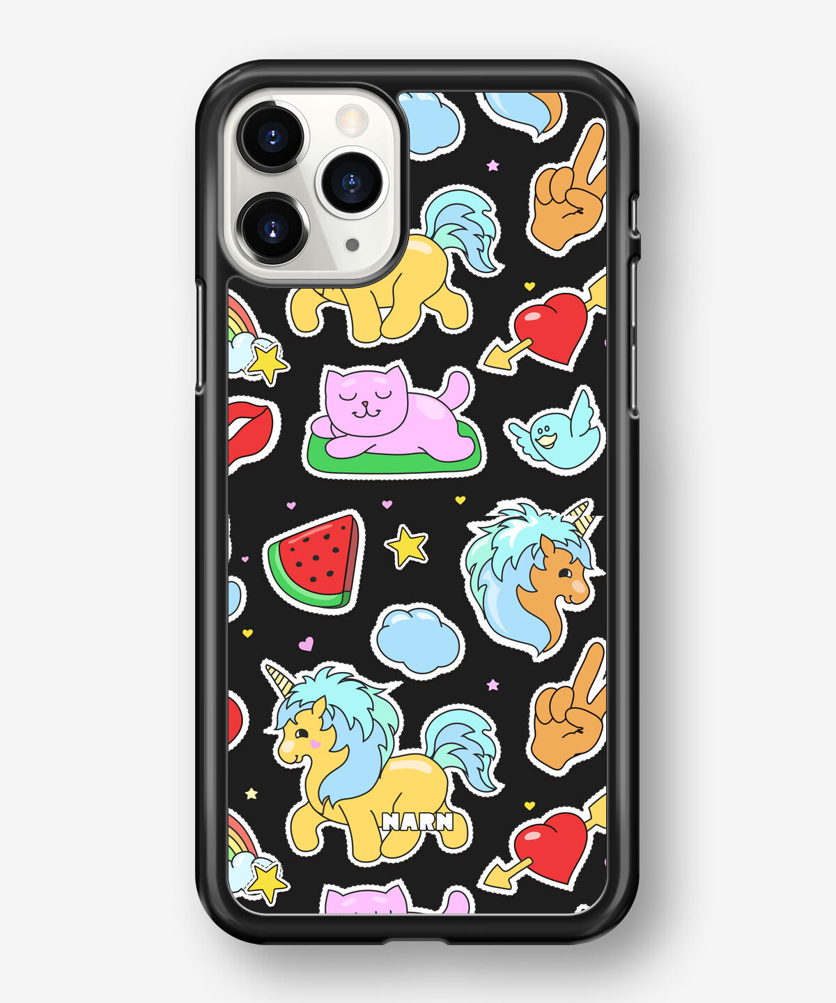 iPhone 11 Pro MAX Hard Case – Cute Stickers - View 1