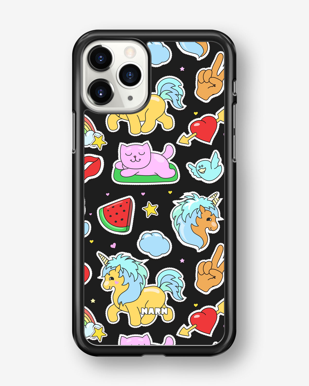 iPhone 11 Pro MAX Hard Case – Cute Stickers - View 1