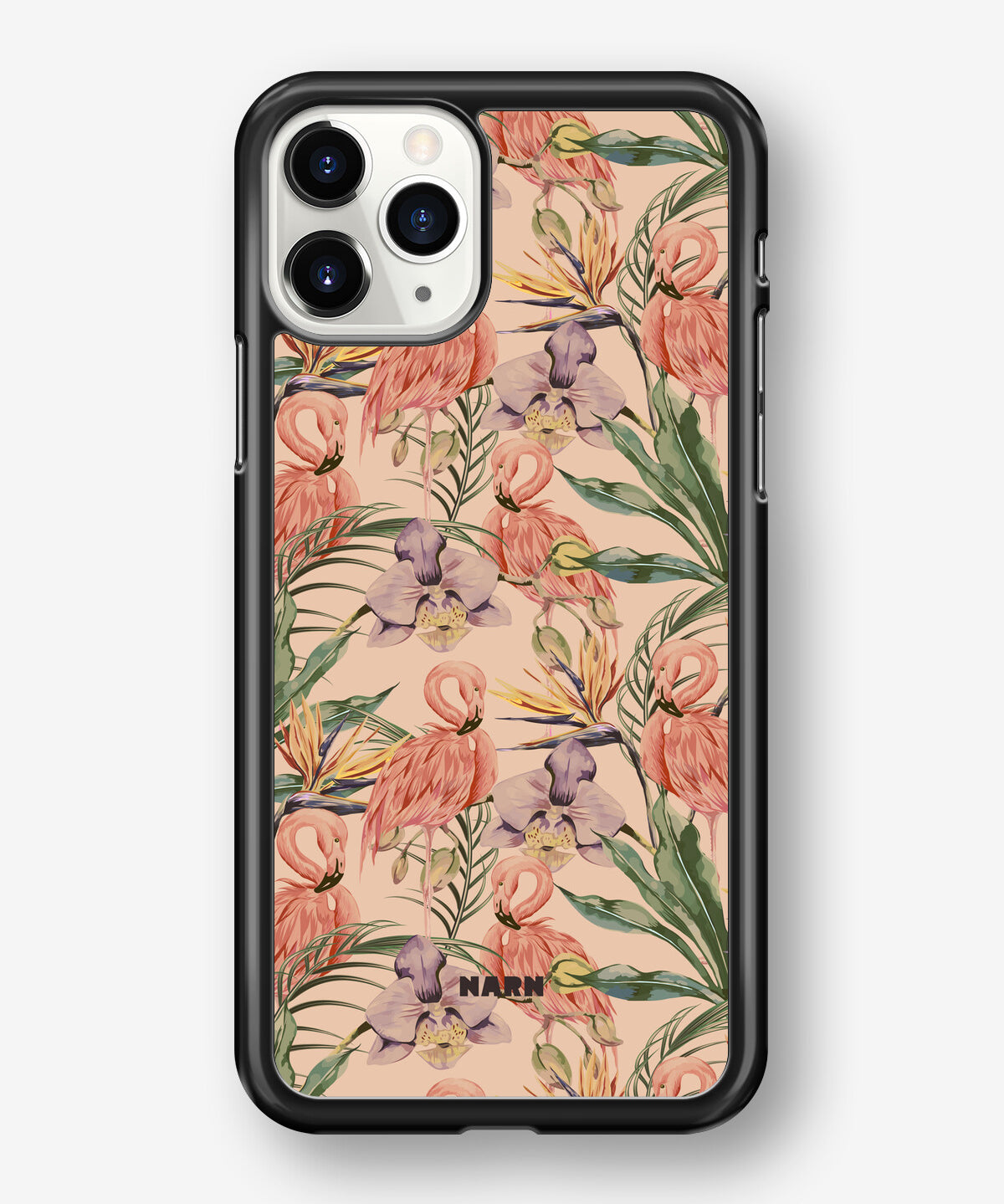 iPhone 11 Pro MAX Hard Case – Flamingos & Flowers - View 1