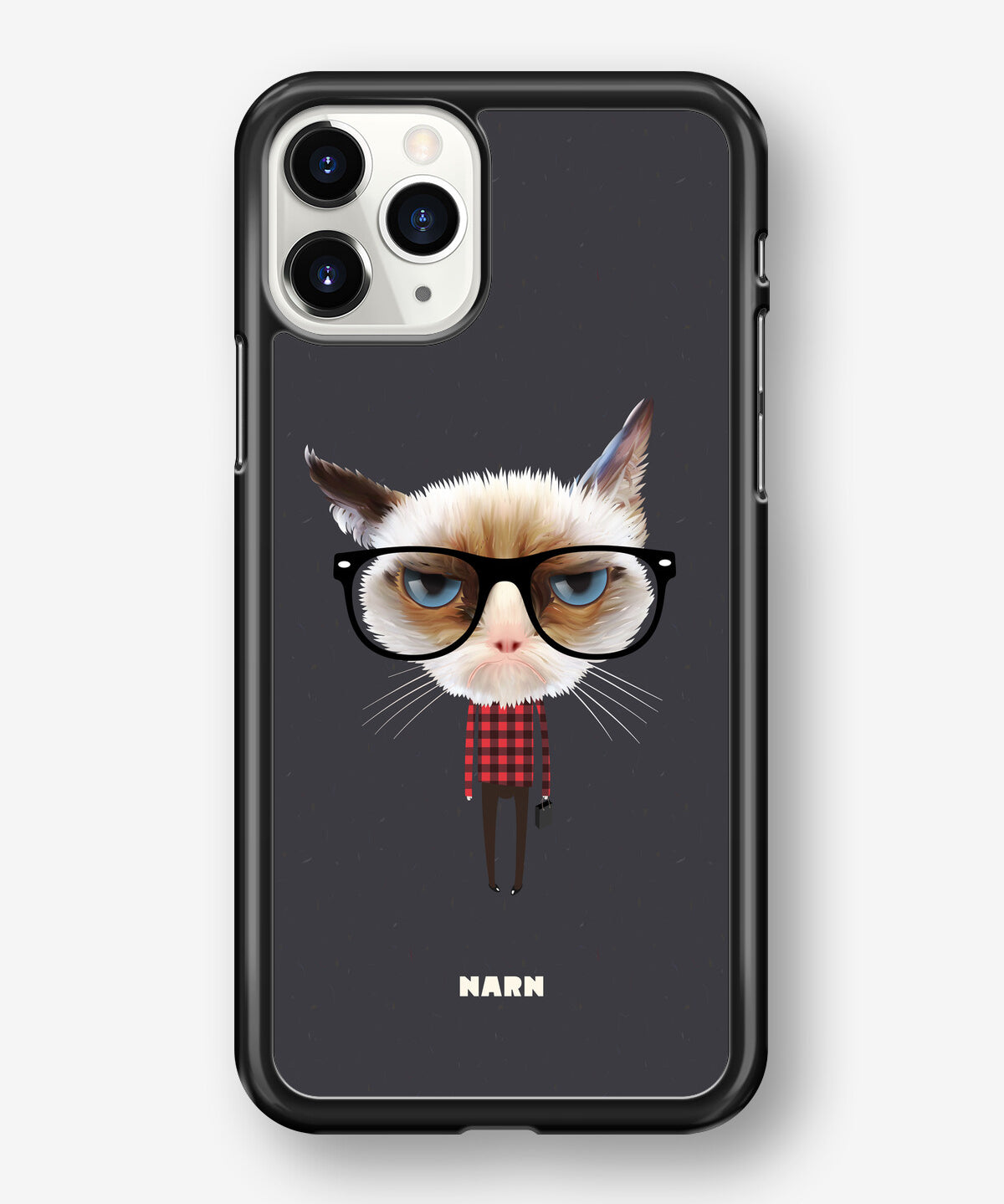 iPhone 11 Pro MAX Hard Case – Hipster Cat - View 1
