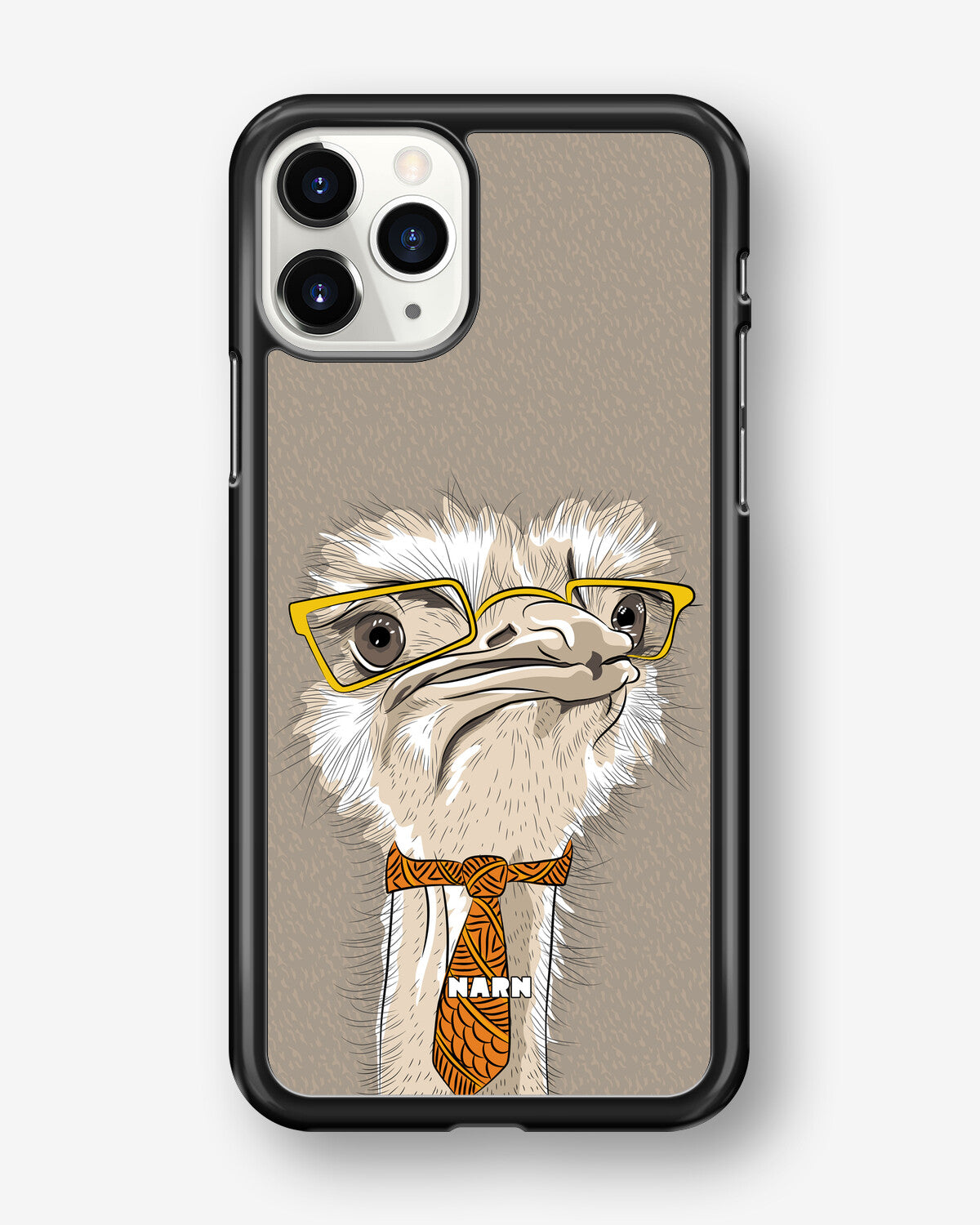 iPhone 11 Pro MAX Hard Case – Hipster Ostrich - View 1