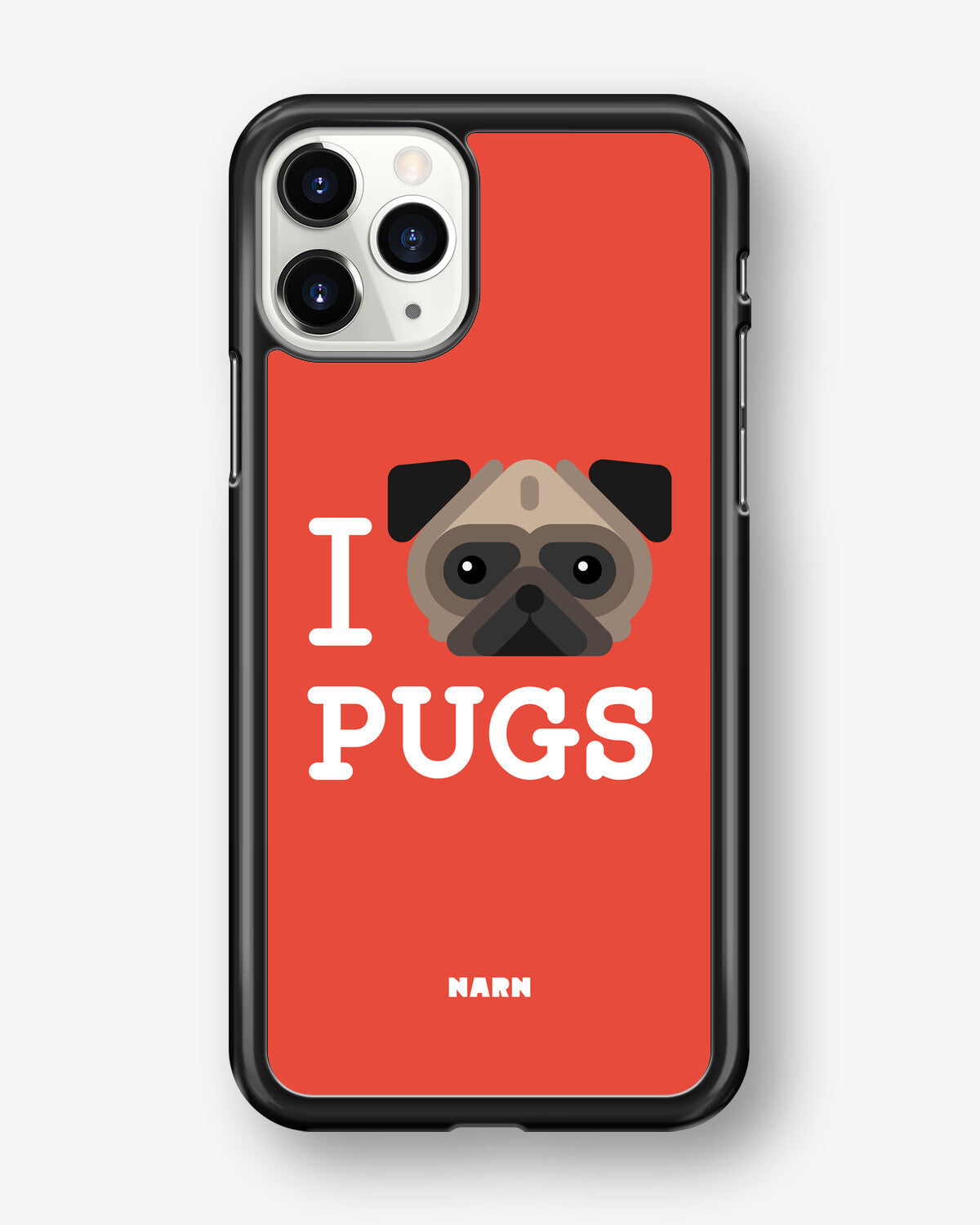 iPhone 11 Pro MAX Hard Case – I Love Pugs - View 1