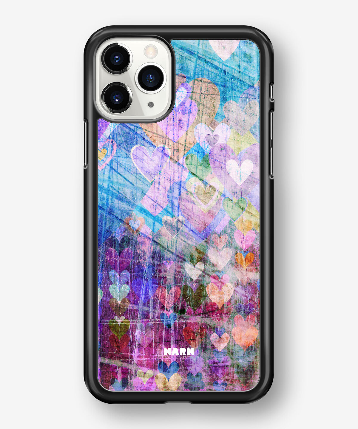 iPhone 11 Pro MAX Hard Case – Purple Hearts - View 1