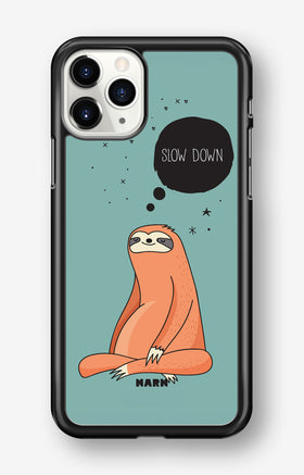 iPhone 11 Pro MAX Hard Case – Slow Down Sloth - View 1