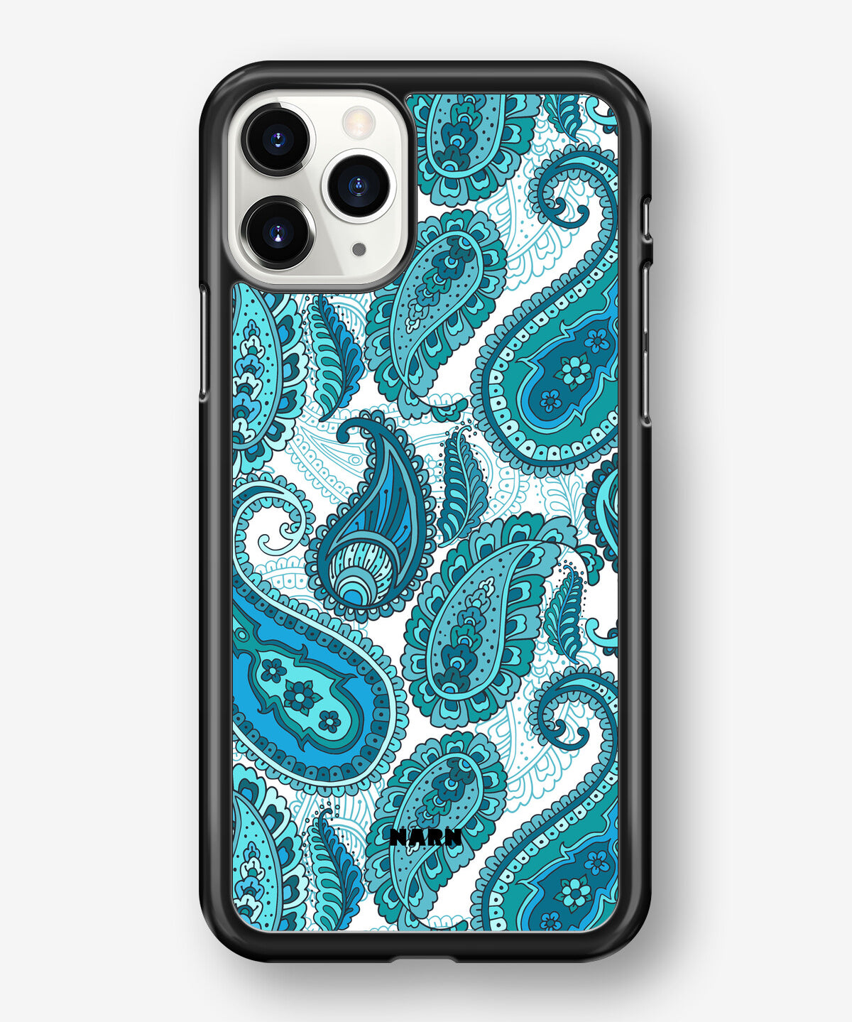 iPhone 11 Pro MAX Hard Case – Turquoise Paisley - View 1