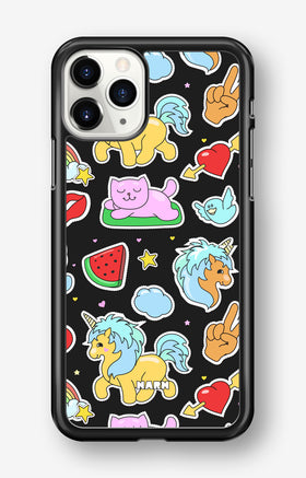 iPhone 11 Pro Hard Case – Cute Stickers - View 1