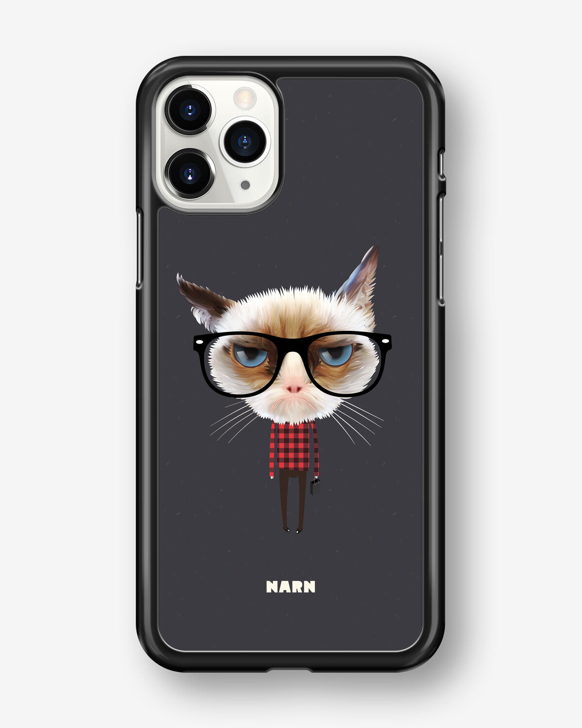 iPhone 11 Pro Hard Case – Hipster Cat - View 1