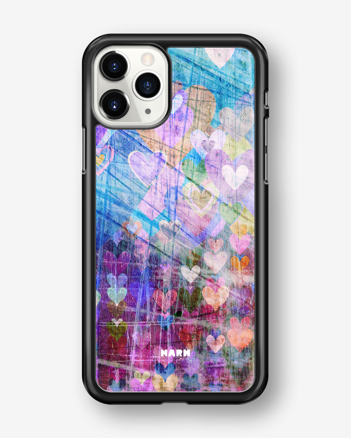 iPhone 11 Pro Hard Case – Purple Hearts - View 1