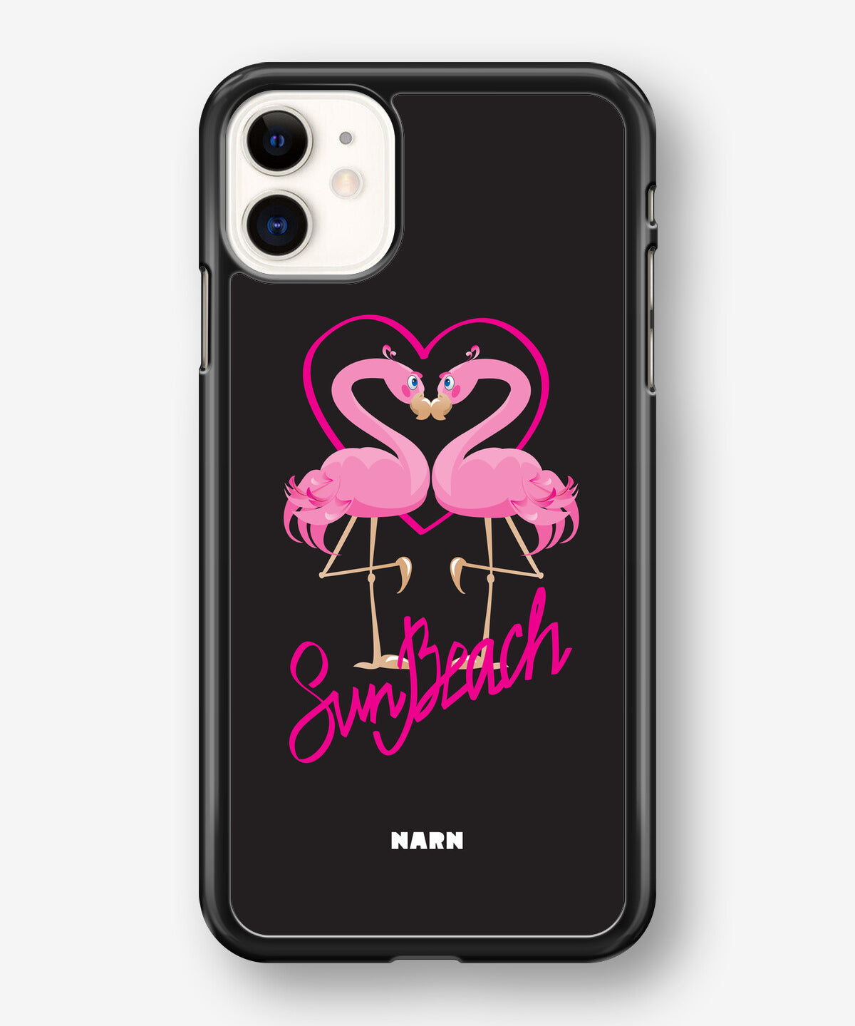 iPhone 11 Hard Case – Beach Flamingo - View 1