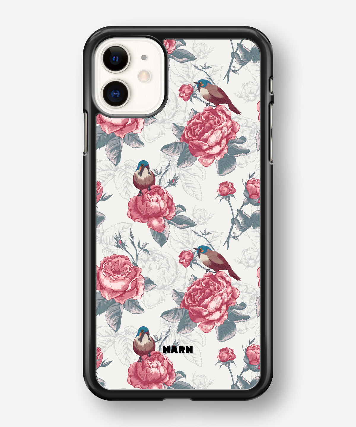 iPhone 11 Hard Case – Birds Among Roses - View 1