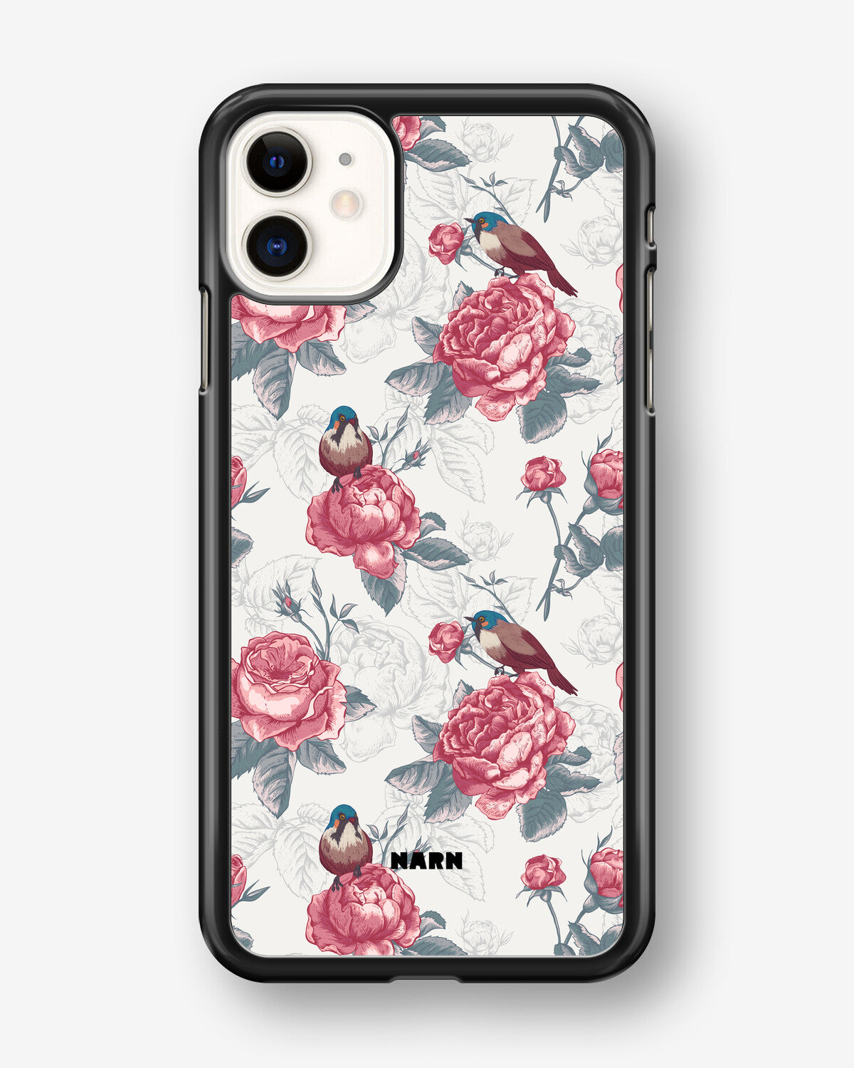 iPhone 11 Hard Case – Birds Among Roses - View 1
