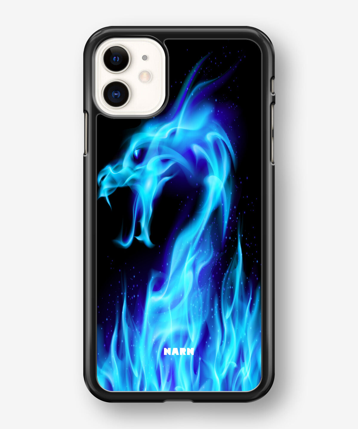 iPhone 11 Hard Case – Blue Flames Dragon - View 1