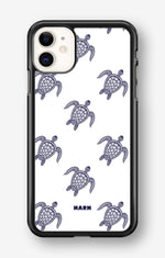 iPhone 11 Hard Case – Blue Turtles - View 1