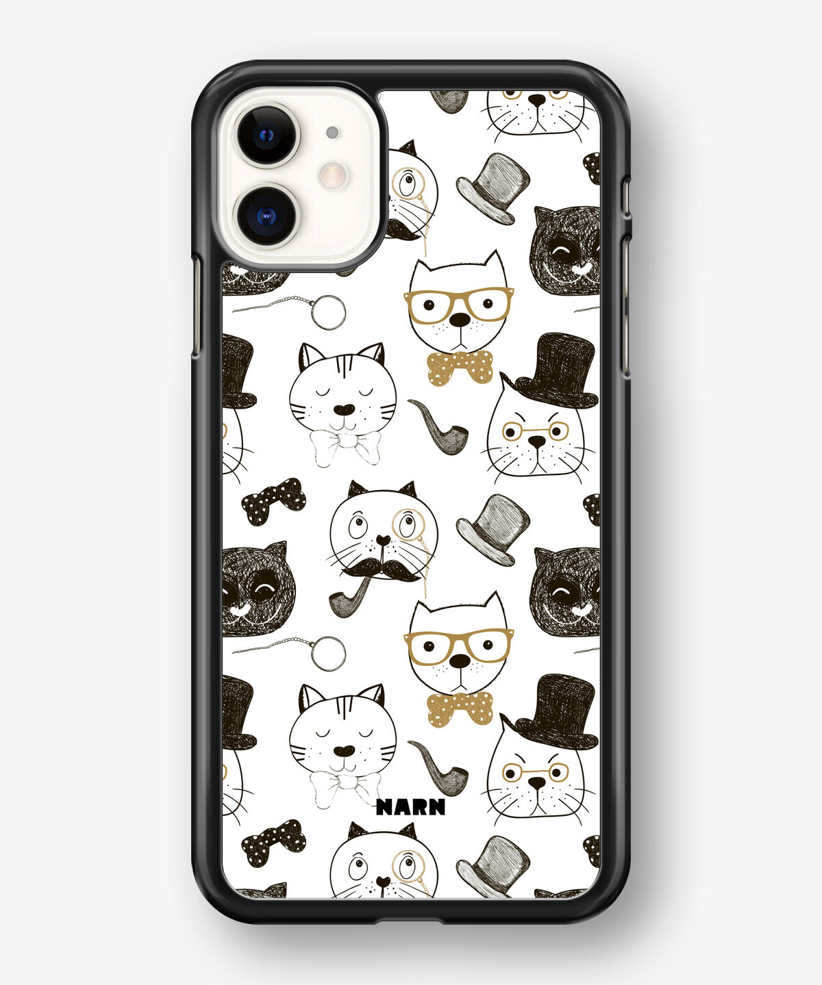 iPhone 11 Hard Case – Cartoon Cats - View 1