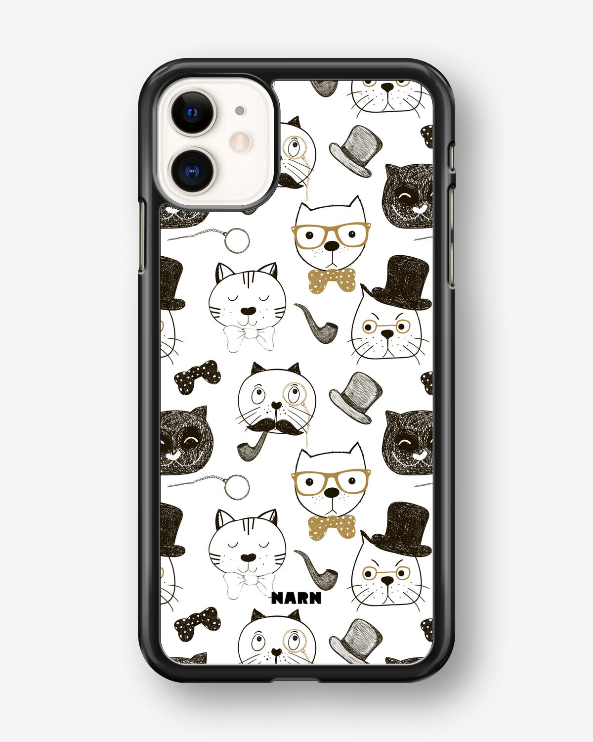 iPhone 11 Hard Case – Cartoon Cats - View 1