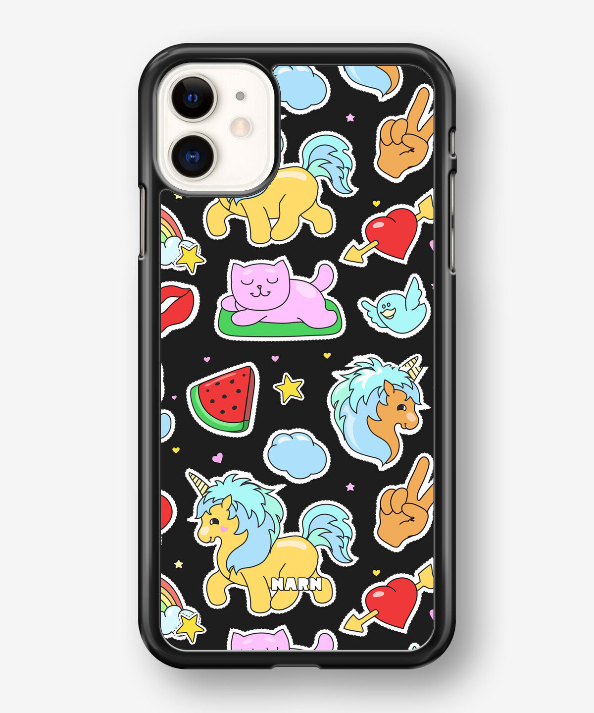 iPhone 11 Hard Case – Cute Stickers - View 1