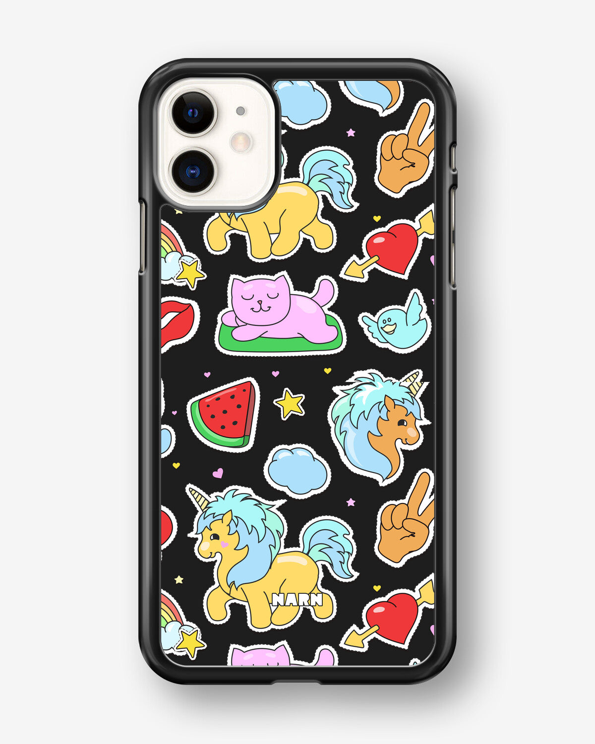 iPhone 11 Hard Case – Cute Stickers - View 1