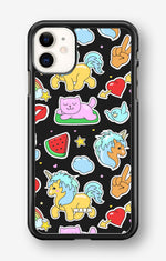 iPhone 11 Hard Case – Cute Stickers - View 1