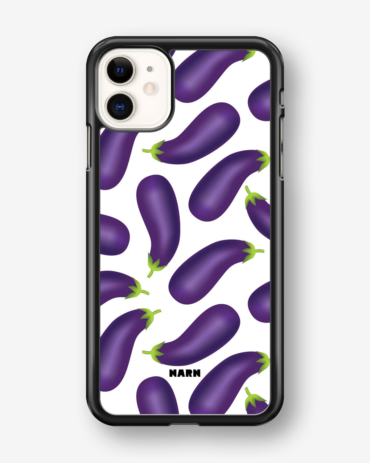 iPhone 11 Hard Case – Eggplant Pattern - View 1