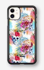 iPhone 11 Hard Case – Flowered Skulls - View 1